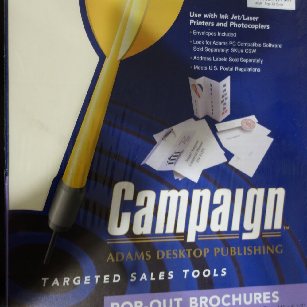 Adams Desktop Publishing Campaign Targeted Sales Tools POP-OUT BROCHURES